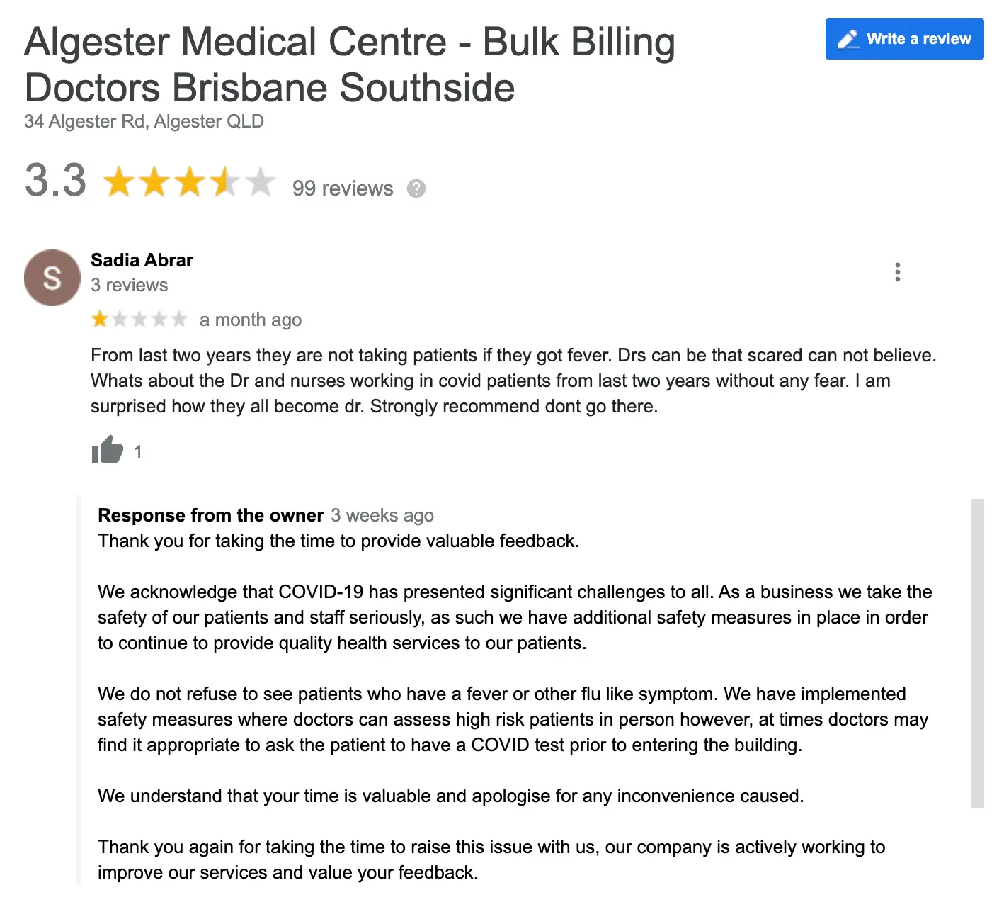 can you remove negative google reviews algester