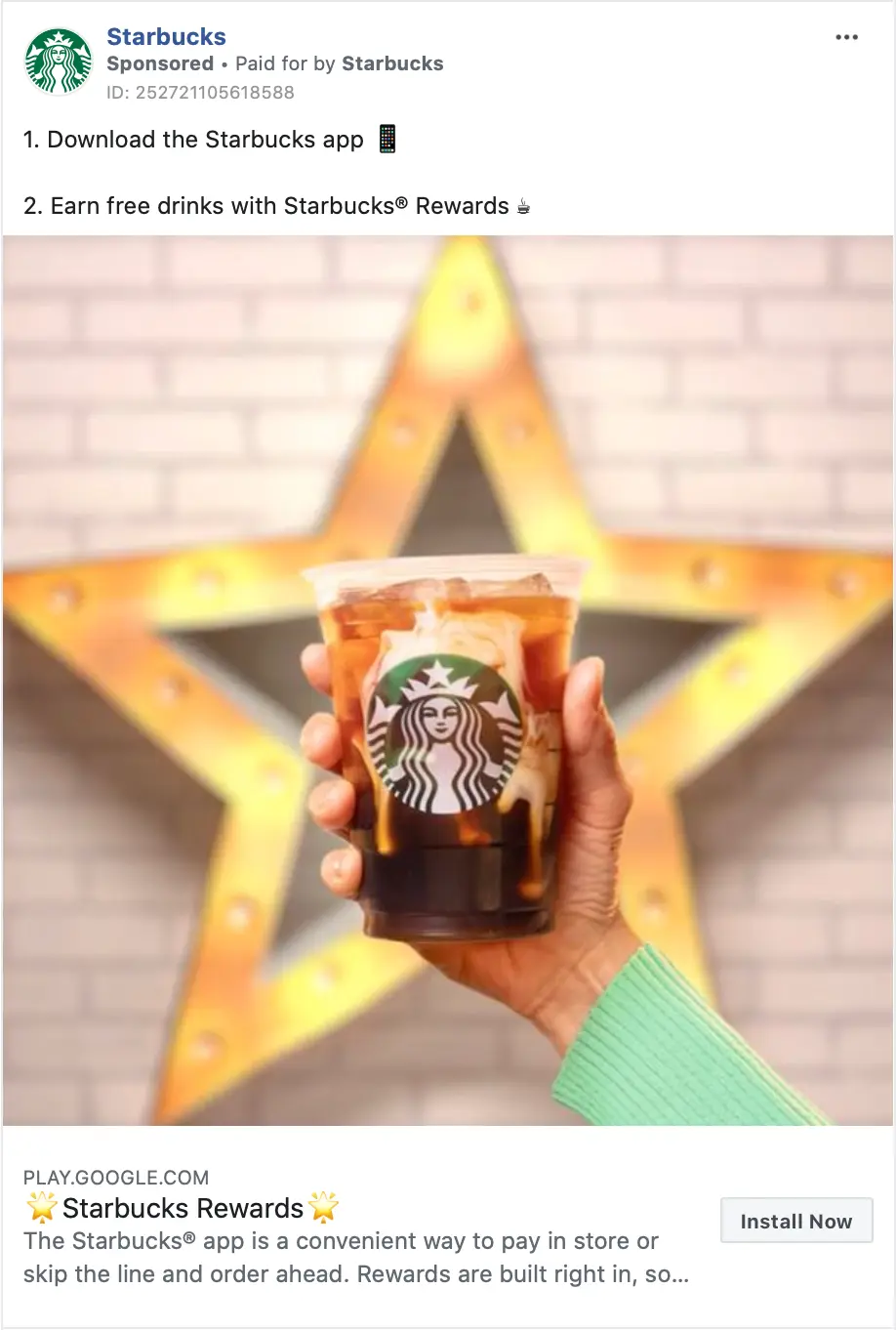 facebook ads best practices starbucks