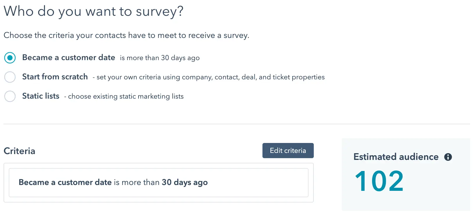 how to create an nps survey recipients
