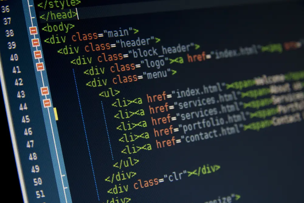 web design glossary html code
