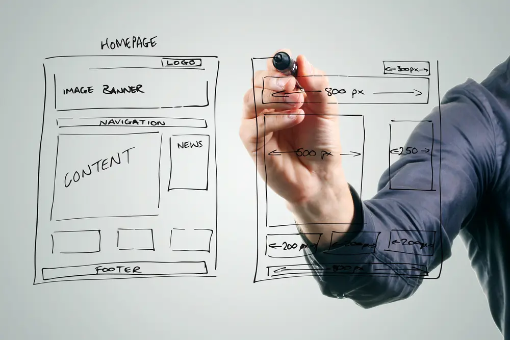 web hosting terminology wireframe