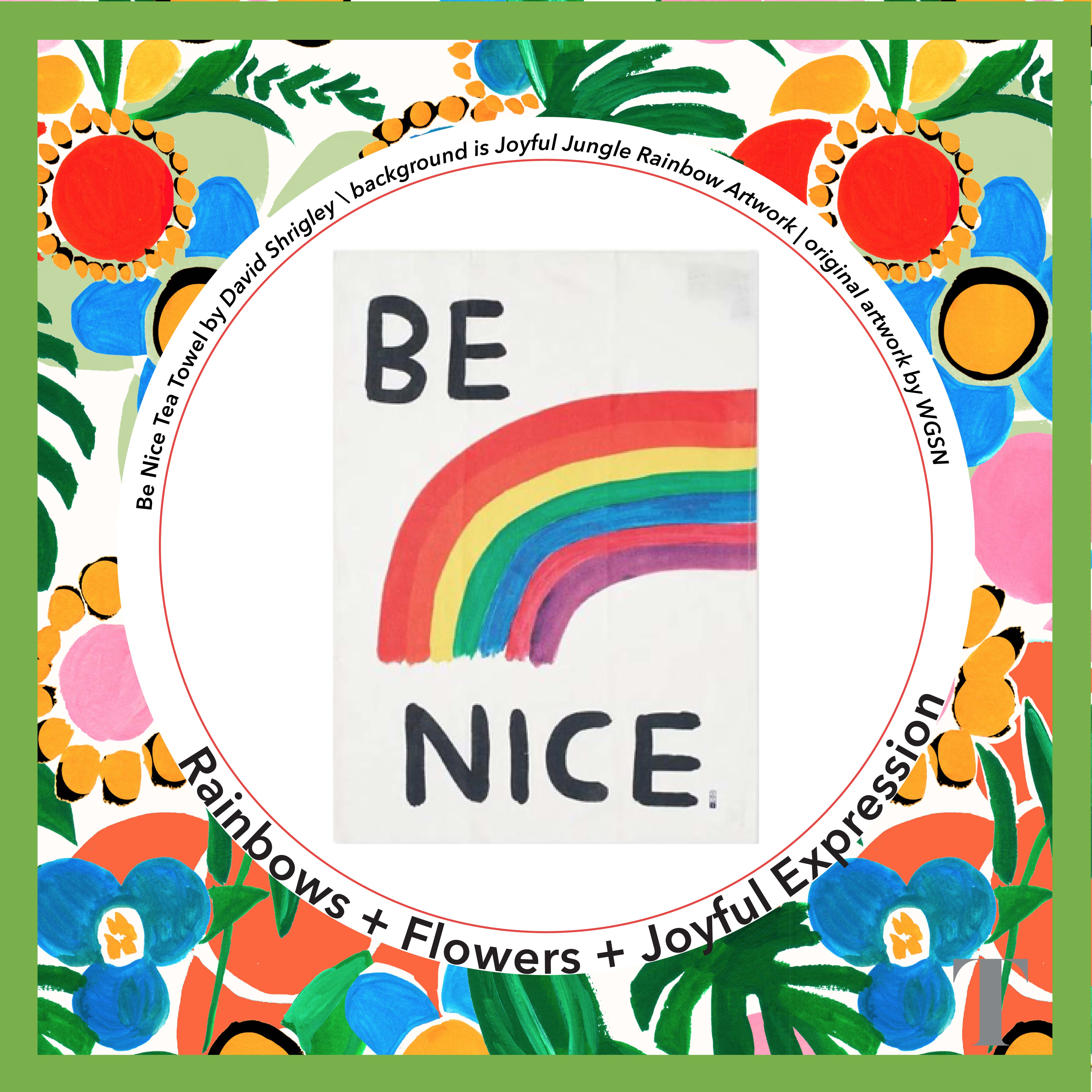 Joy Towell Be Nice Rainbow