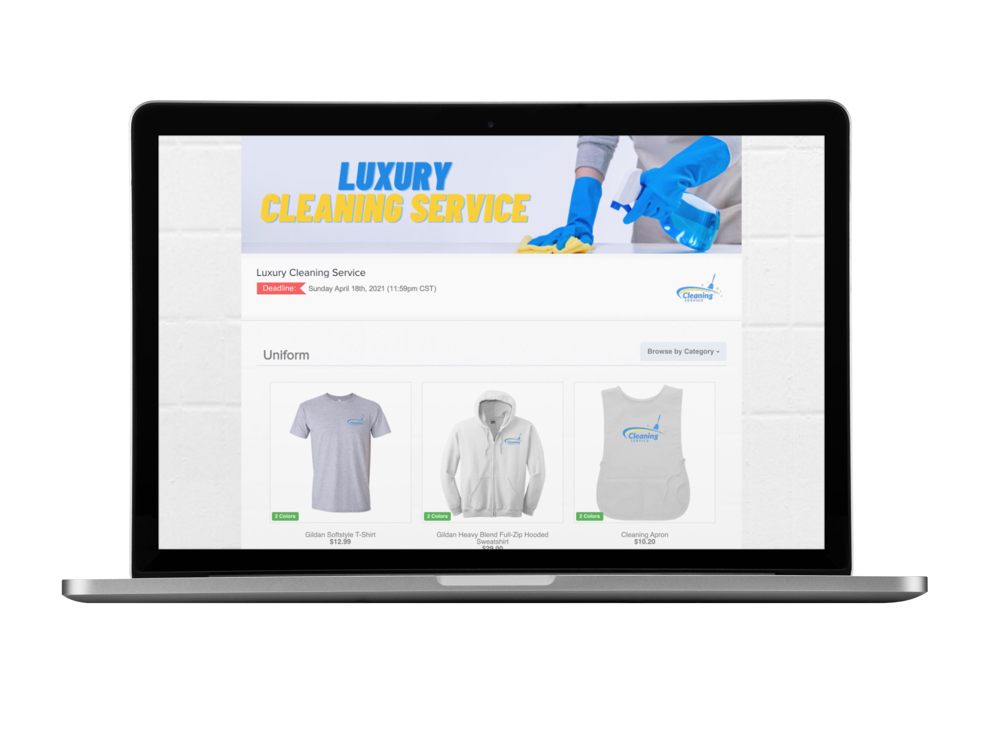 OrderMyGear store cleaning service laptop