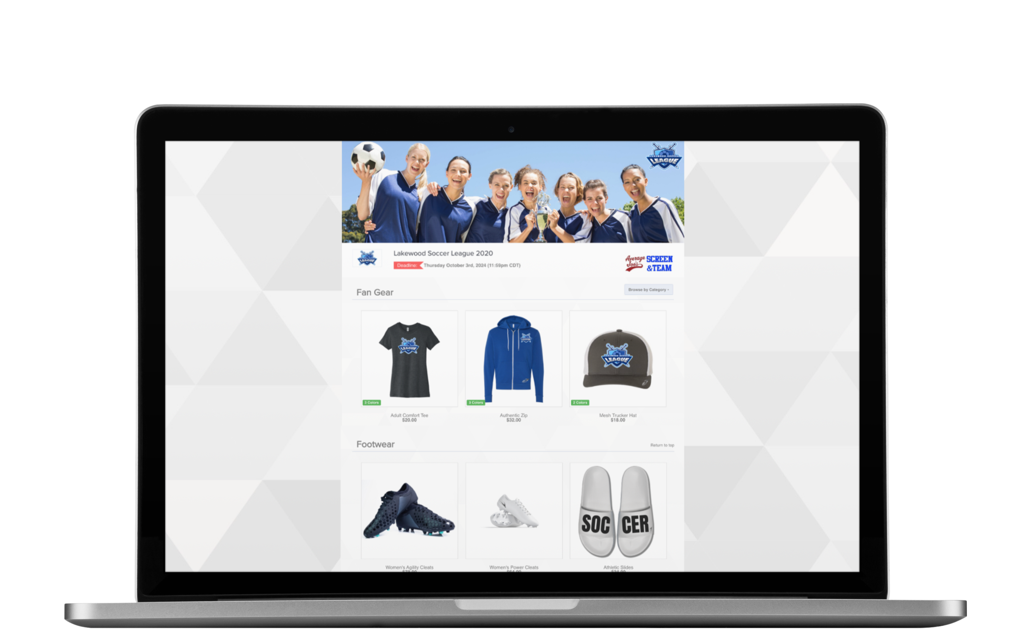 Soccer League OMG Online Store 