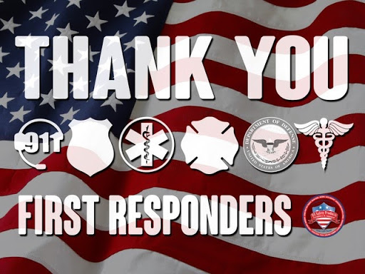 Thank You First Responders US Safety Products Sign