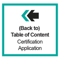 Back To; Table of Content for Certification Application [CertApp]