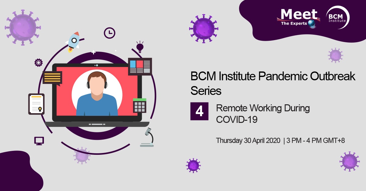 MTE Webinar 2020 #4 30 Apr 2020 Remote Working During COVID-19