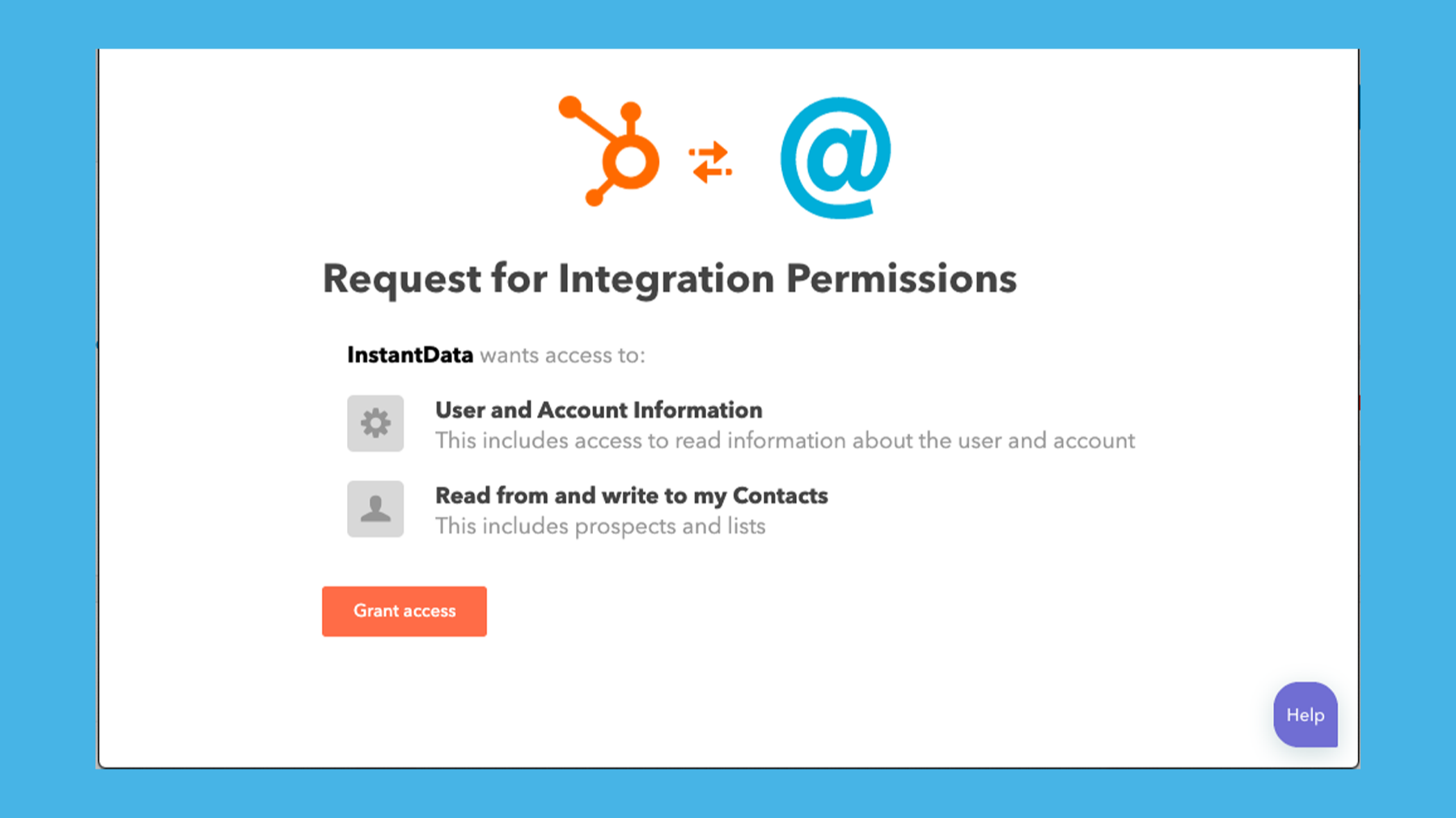 Allow InstantData to Access Your HubSpot CRM