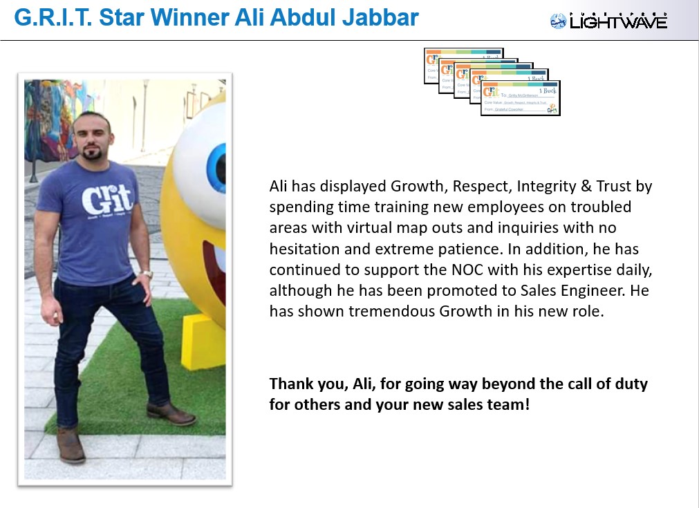 Ali Abdul Jabbar 4th Quarter 2020 Winner