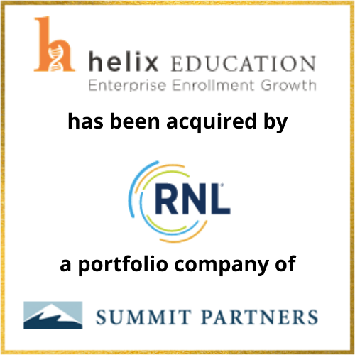 Helix Education has been acquired by RNL, a portfolio company of Summit Partners
