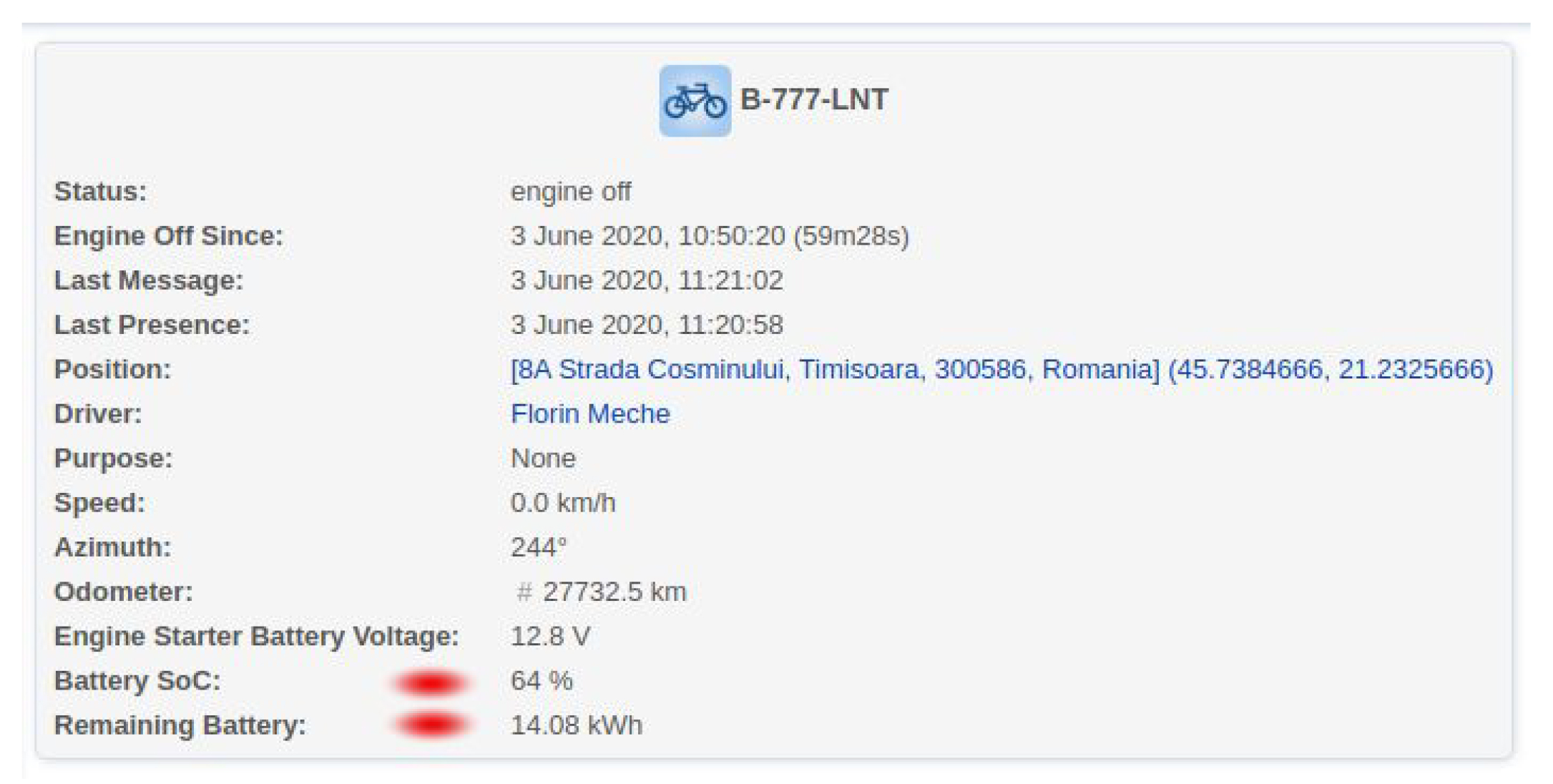 dezvoltare aplicatie flota auto safefleet - pozitie curenta