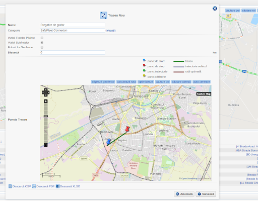 safeconnect comunicare soferi traseu destinatii multiple, safefleet