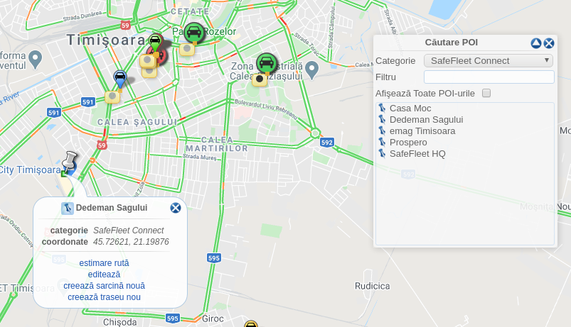 aplicatie comunicare soferi traseu - safeconnect, safefleet