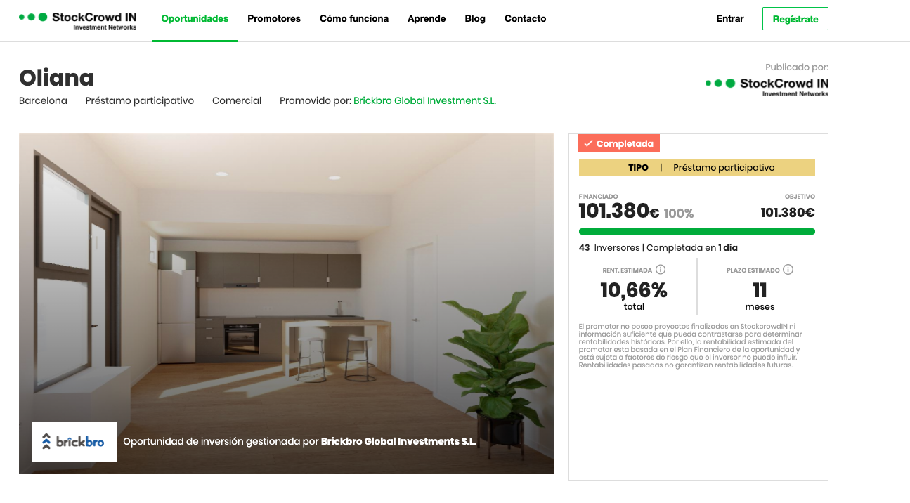 Interior local en financiación