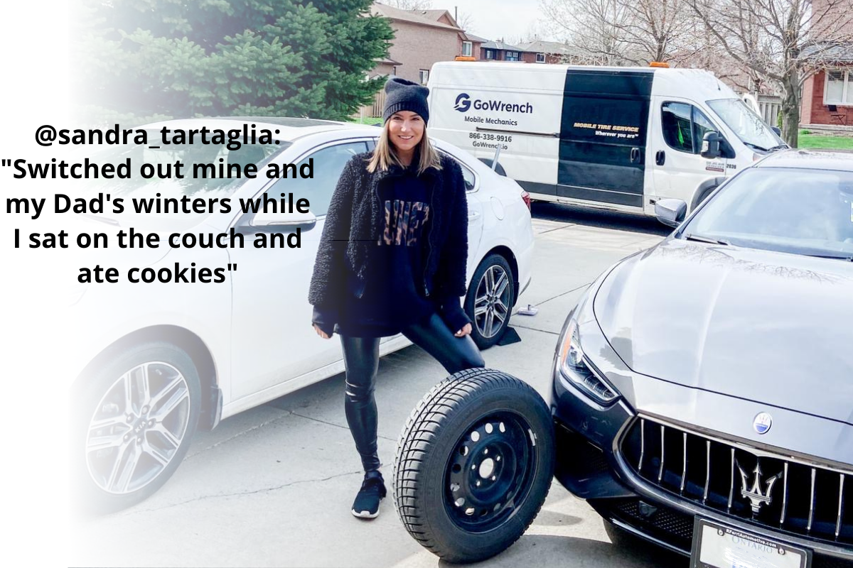 Sandra using GoWrench Tire Service with quote