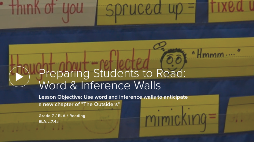 Preparing Students to Read: Word and Inference Walls,