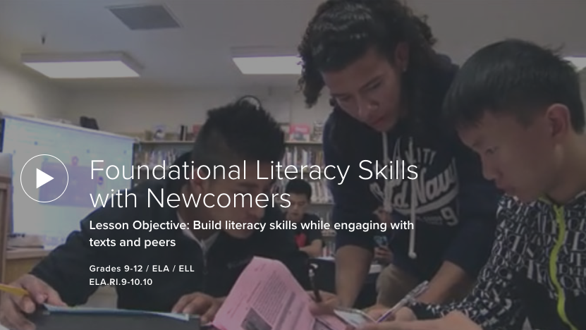 VIDEO: Foundational Literacy Skills with Newcomers