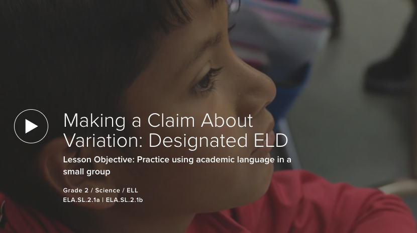 Making a Claim About Variation: Designated ELD