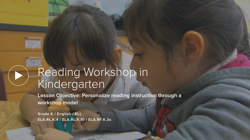 Reading Workshop in Kindergarten