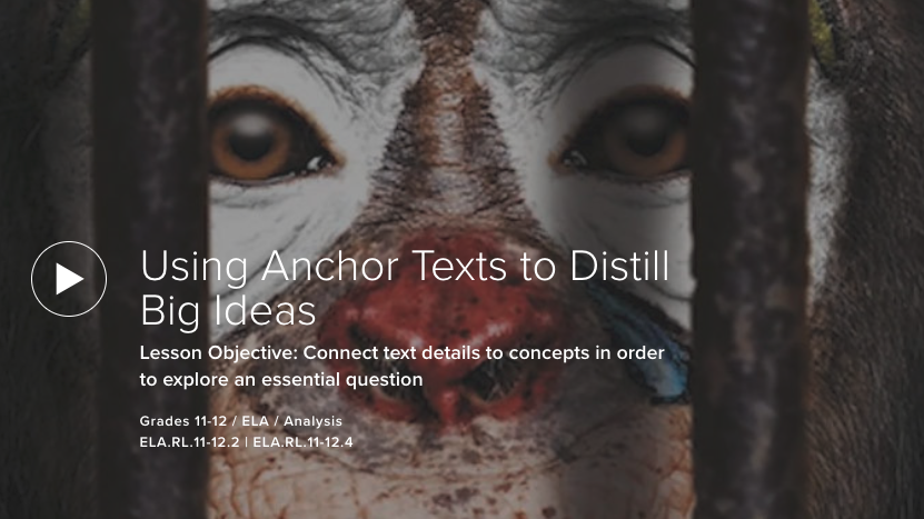 Using Anchor Texts to Distill Big Ideas