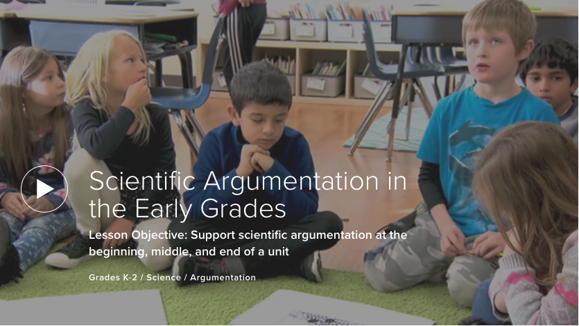 Scientific Argumentation in the Early Grades