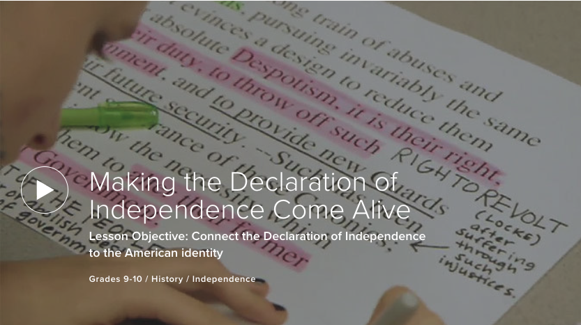 Making the Declaration of Independence Come Alive