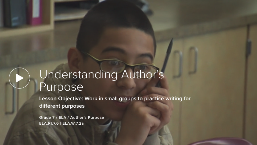 Understanding Author's Purpose