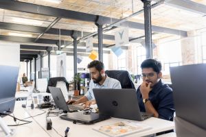 People working in the SpinLab Office