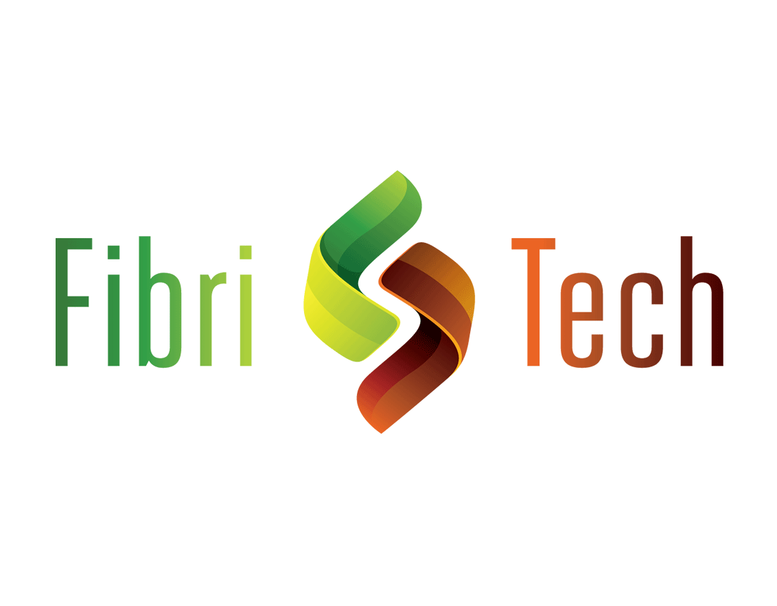 Logo of FibriTech in green and red
