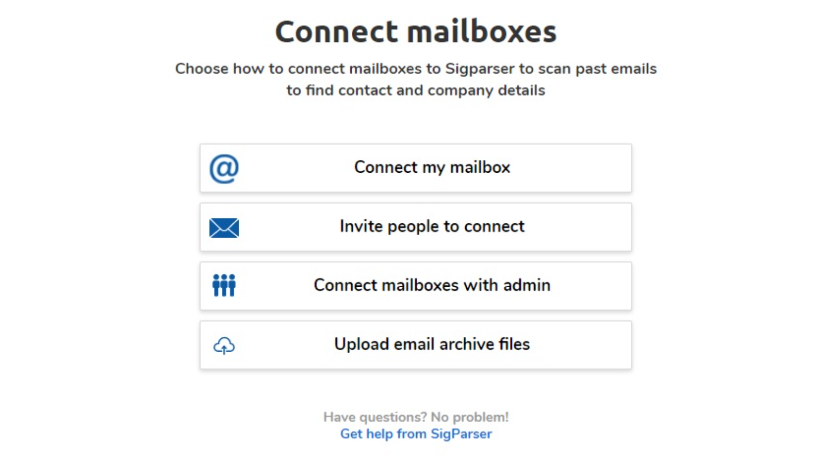 SigParser works for small businesses, teams or entire companies