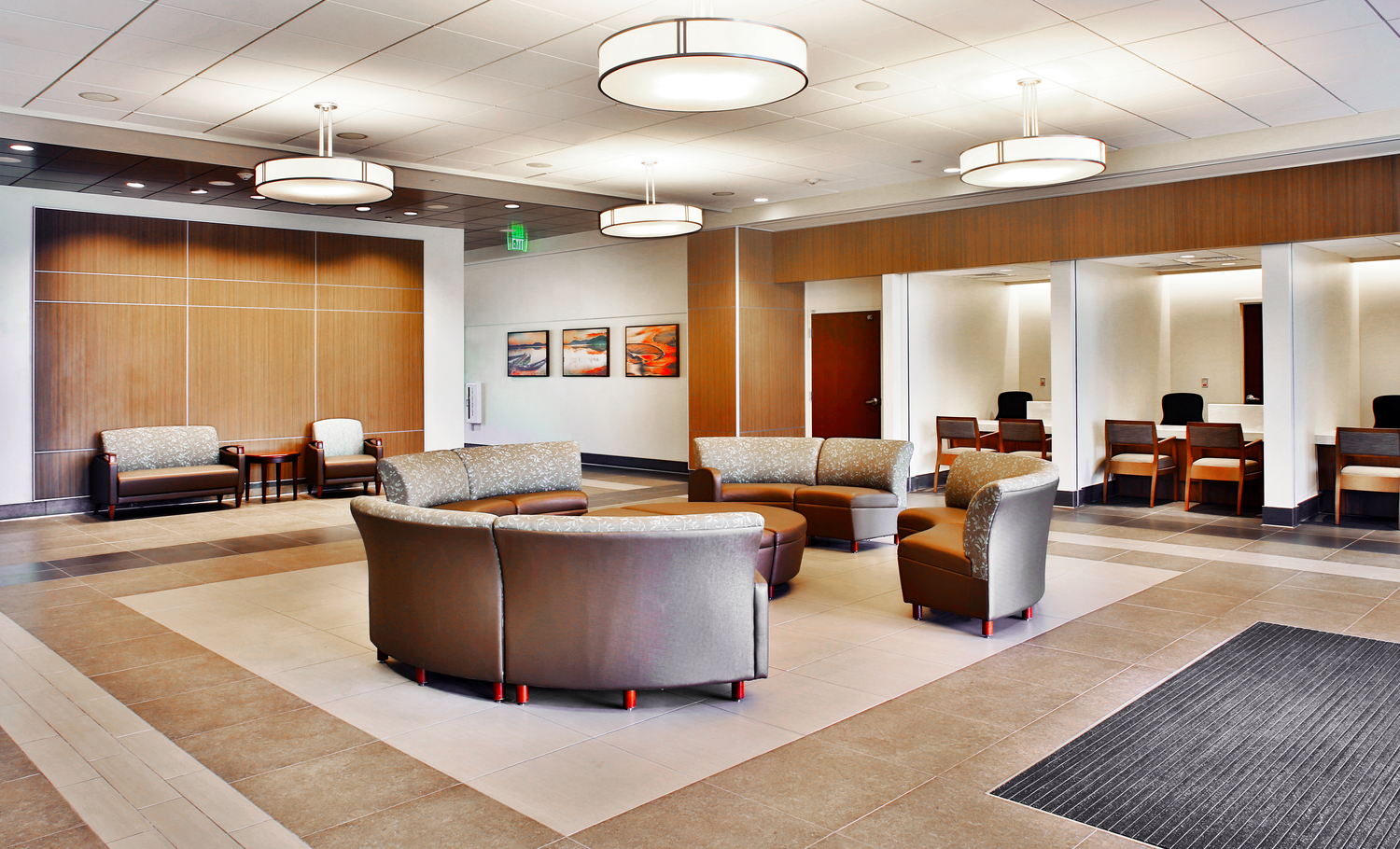 A photo of the new infusion lobby at Celebration AdventHealth.