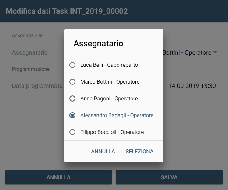 Il modulo Operation Control di TeamSystem Enterprise Asset Management (AM)