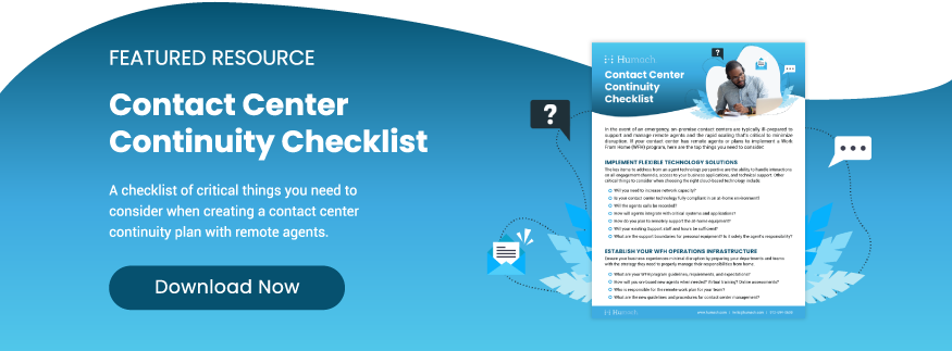 Contact Center Continuity Checklist