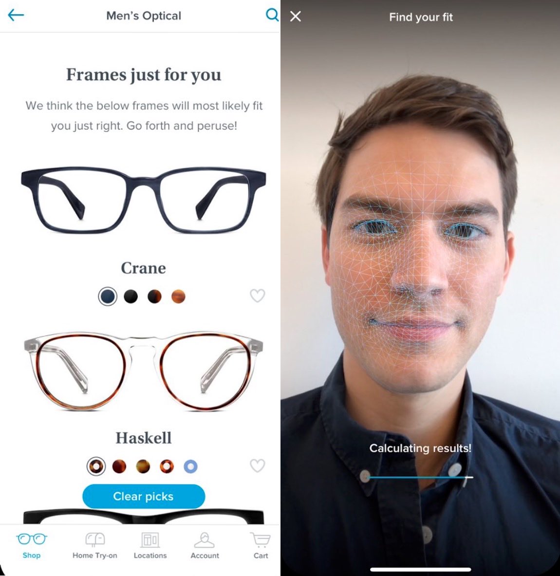 Warby Parker Face Scan Technology