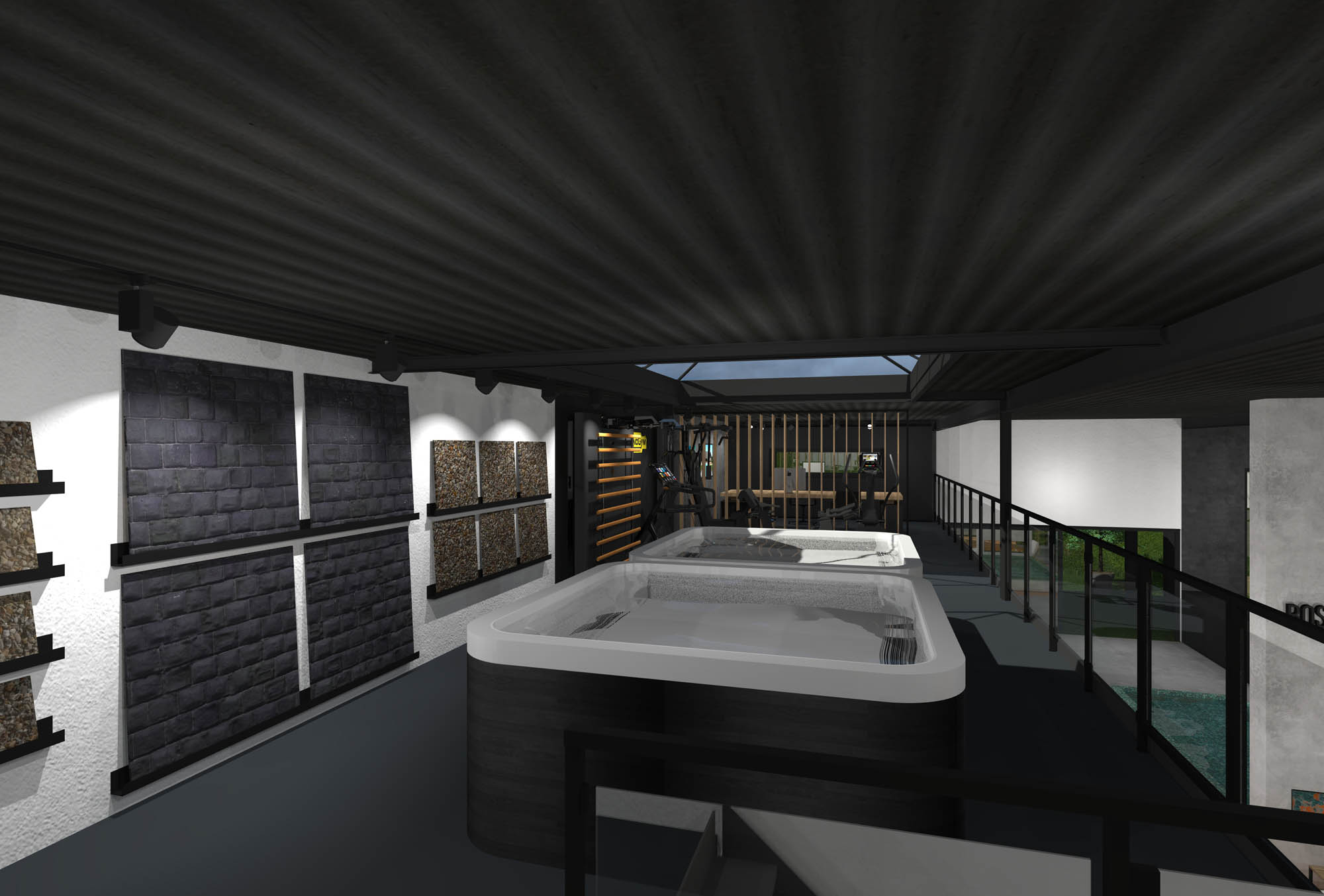 Jacuzzi in showroom Bos Zwembaden