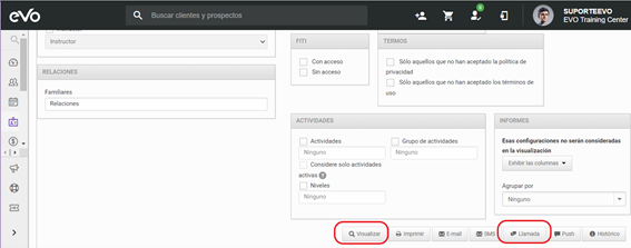 Visualizar la lista de contactos