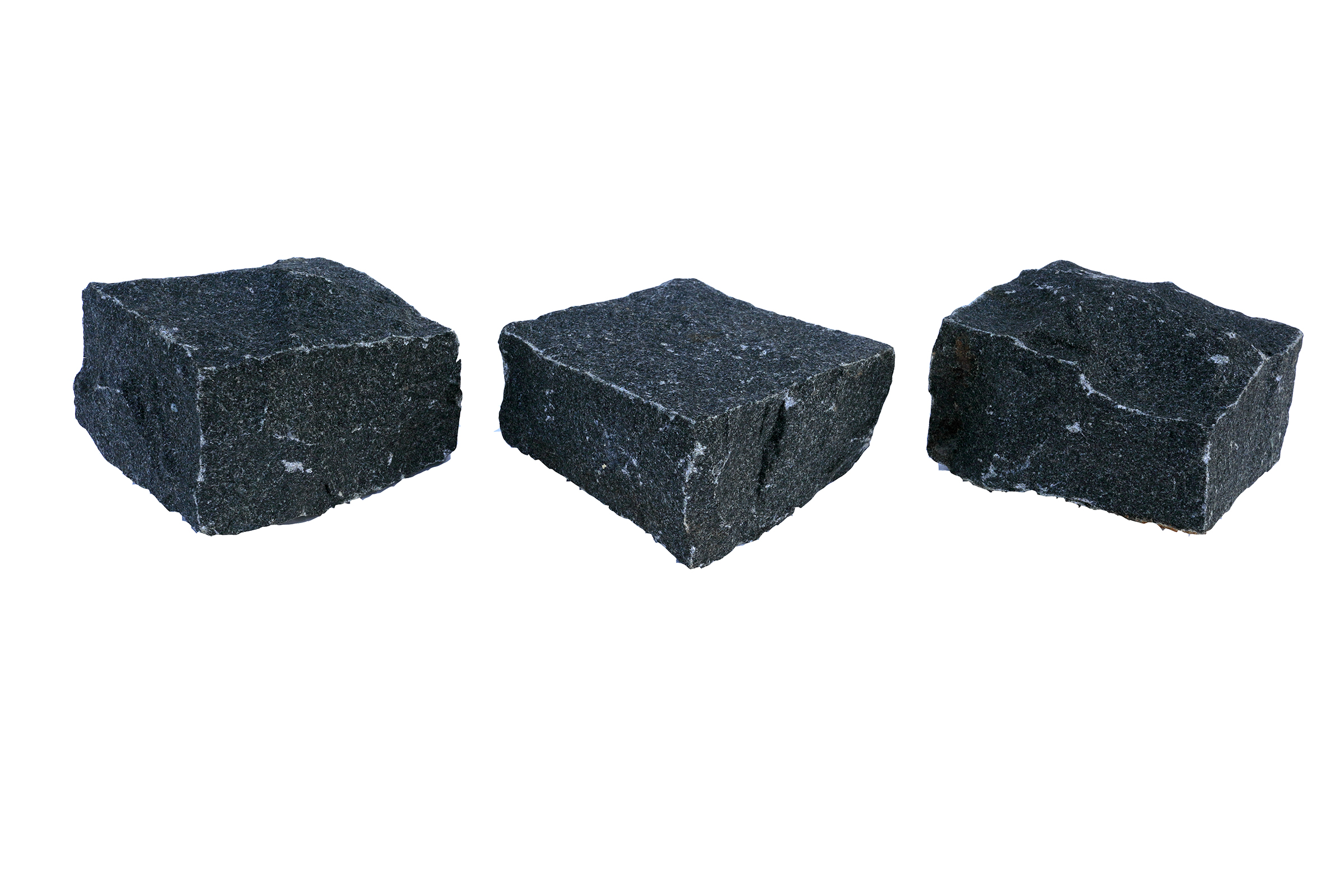 Black Granite Setts - 10x10 Cobbles