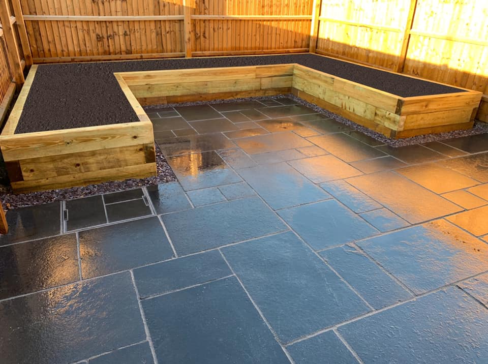 Black Limestone Paving Slabs