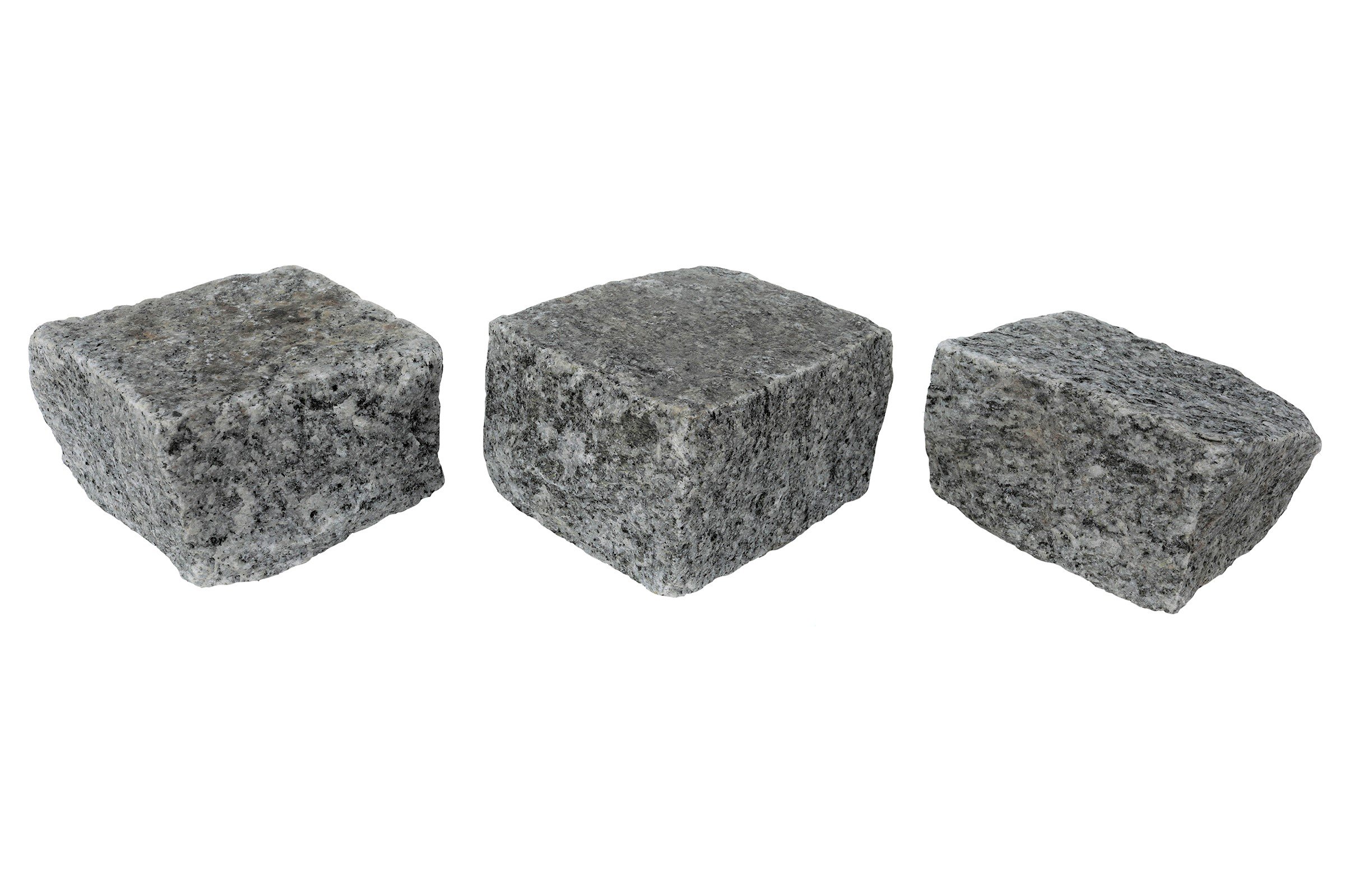 Silver Granite Setts - 10x10 Cobbles