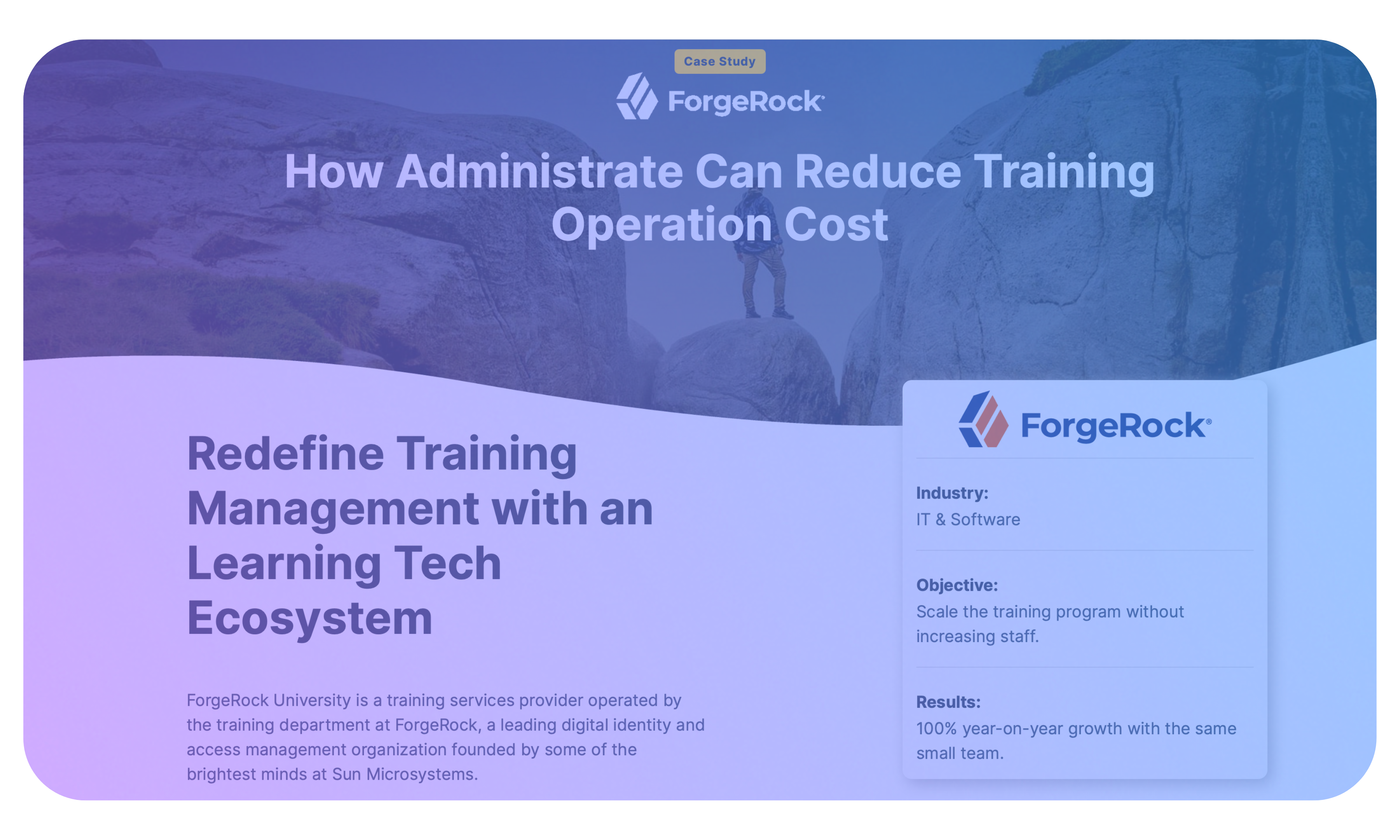 Read how Administrate helped ForgeRock slash costs