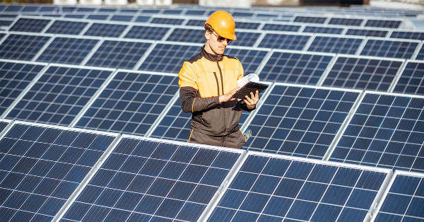 solar panel field