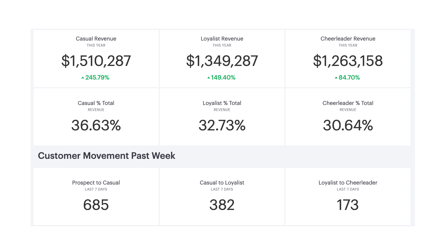 Revenue by customer segments