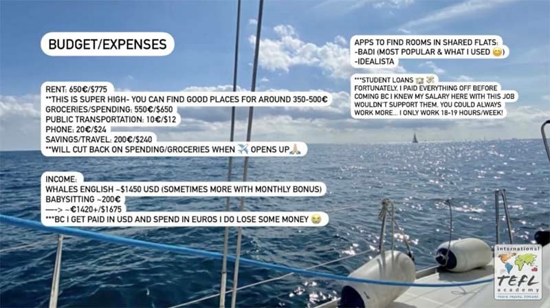 Barcelona, Spain Cost of Living for Teaching English