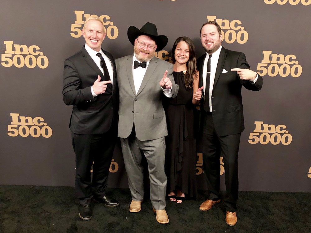 ITA founders receiving the award for being amongst the top 5000 companies in the USA