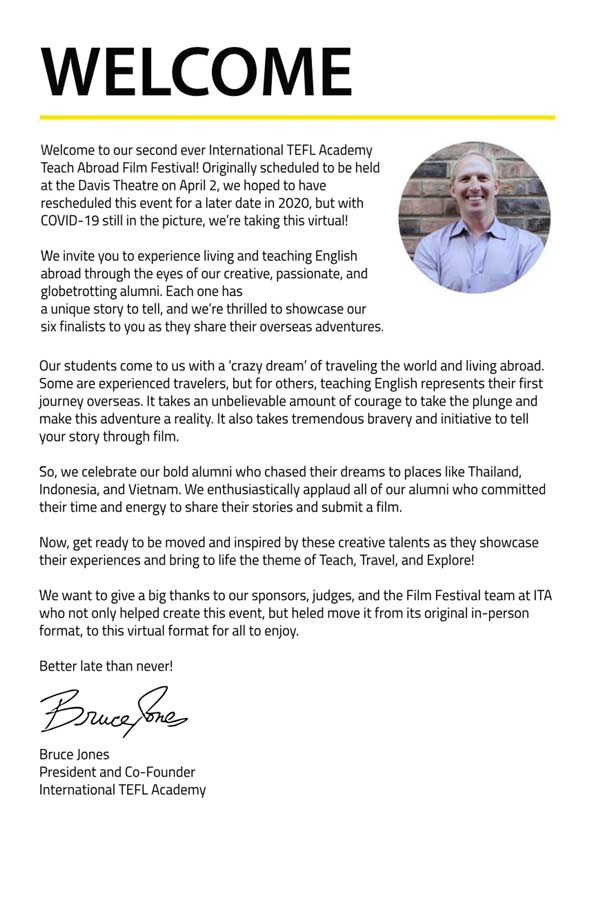 Film Festival Program - Teach English Abroad