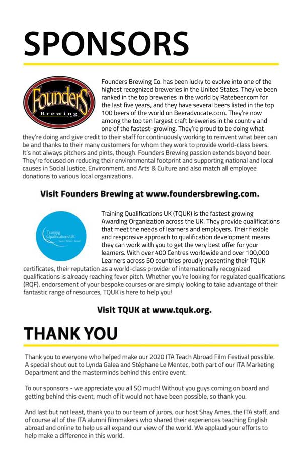 Film Festival Program - Sponsors