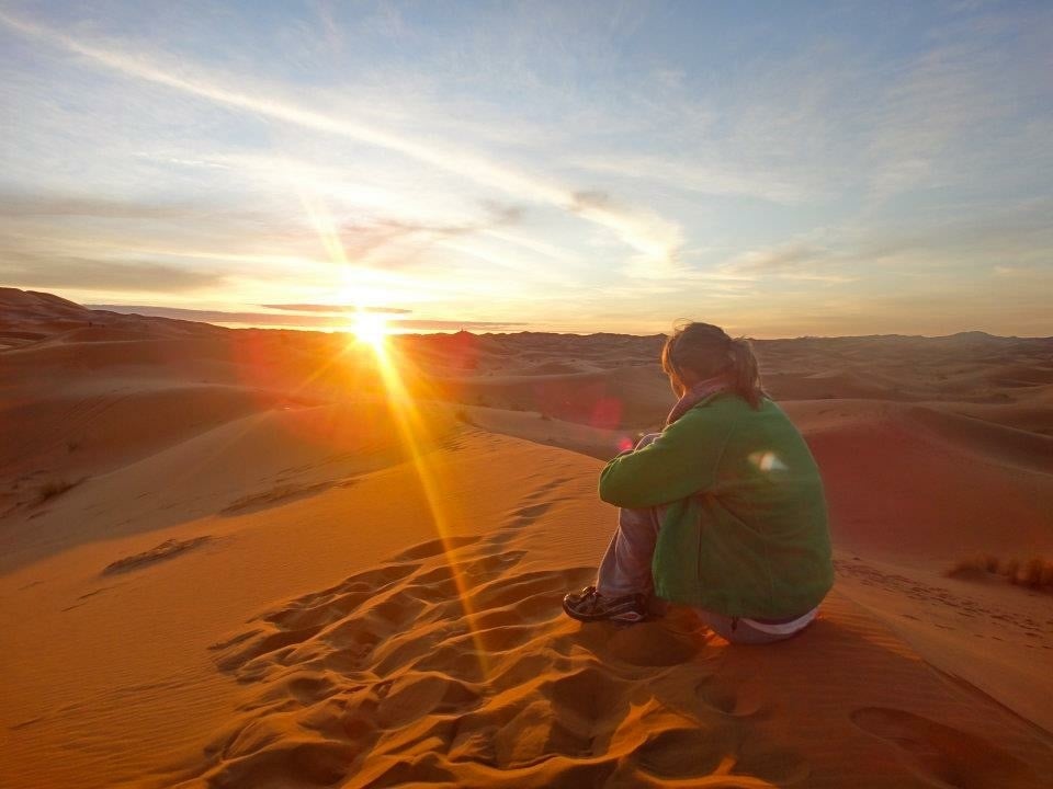 ESL teacher in Morocco wtaching sunset