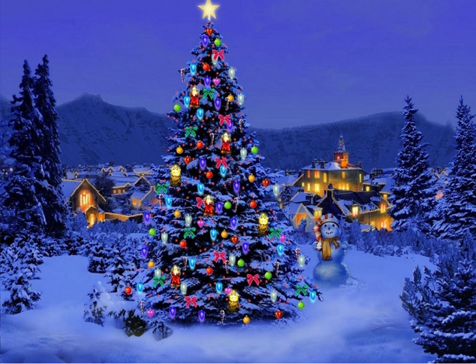Christmas tree Zoom background