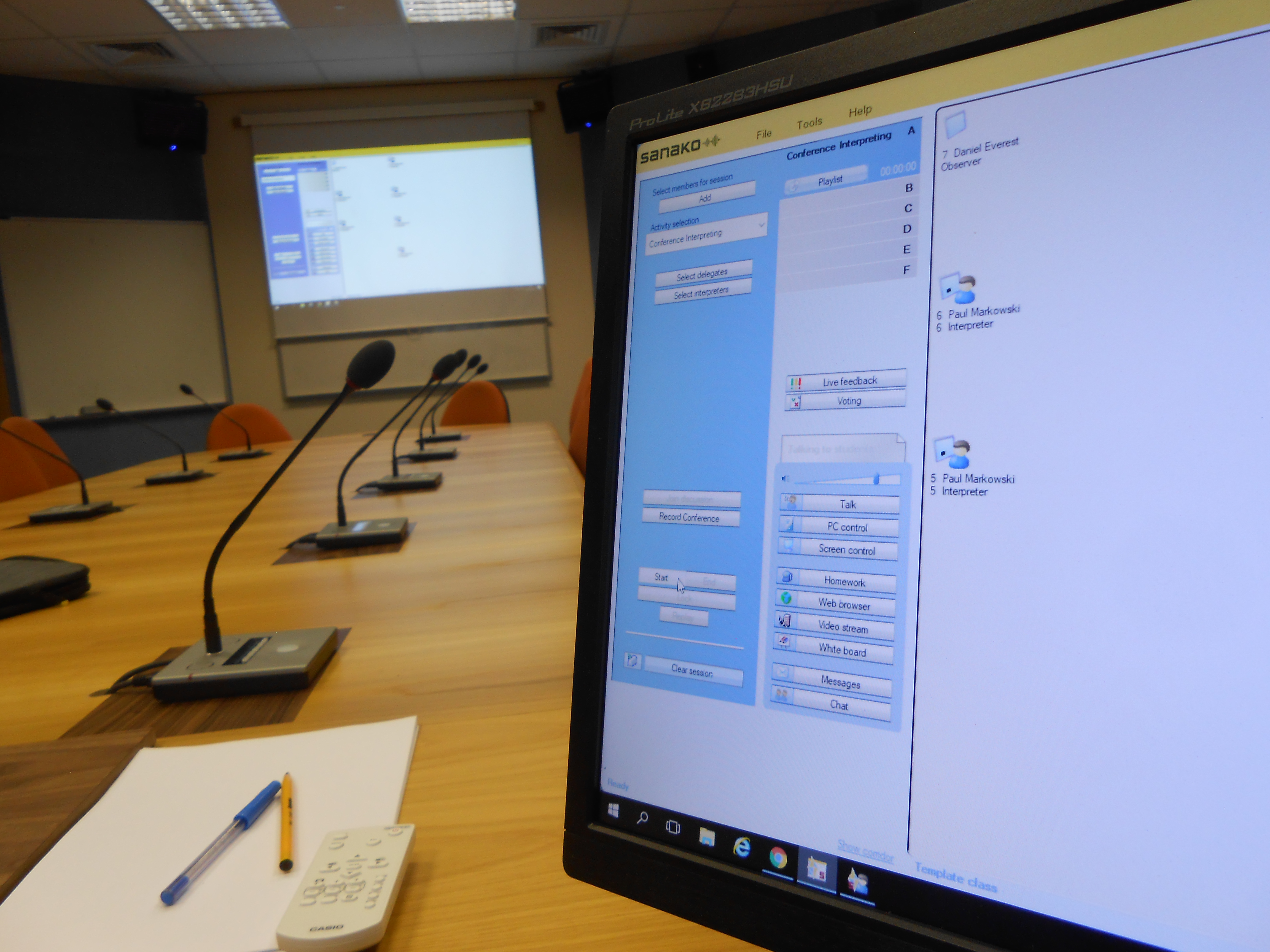 Sanako Study 1200 system for interpretation studies at the University of Leeds