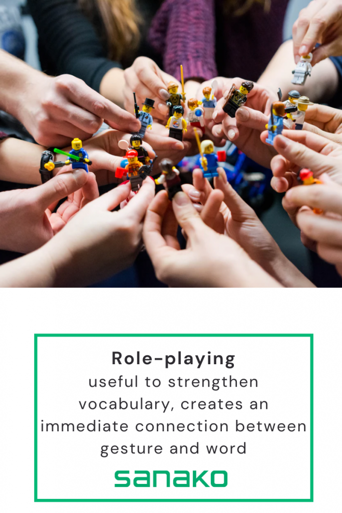 Image of role playing activity in language teaching